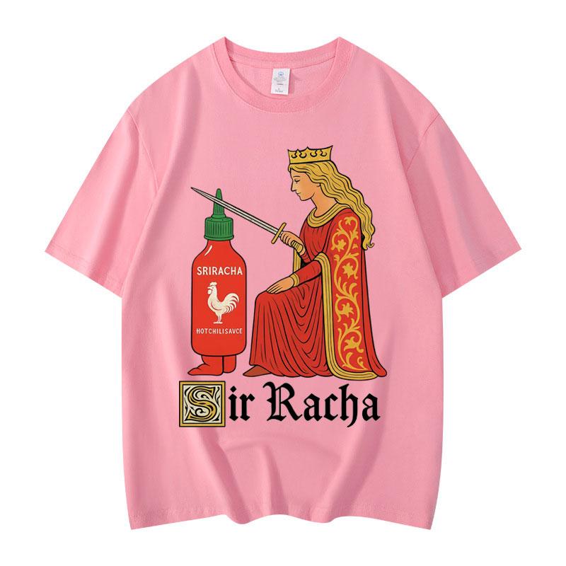 Sir Racha Funny Meme T-shirt Men Women Clothing Y2k Fashion Short Sleeve T-shirts Summer High Quality Cotton Oversized T Shirt