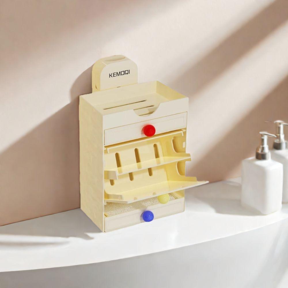 Flip Suction Cup Soap Dish Plastic Soap Holder Creative Drain Soap Box  for Home