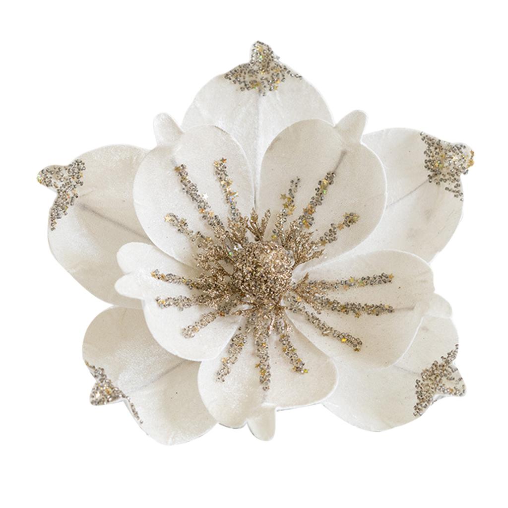 Weihnachtsblumendekor Elegante glitzernde künstliche Blumen für festliche Arrangements