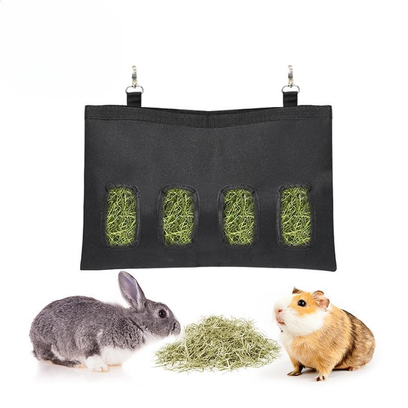 Hot! New Pet Hay Bag Rabbit Hamster Small Dragon Cat Guinea Pig Feeding Bag Small and Large Pet Convenient Hanging Feeding Bag