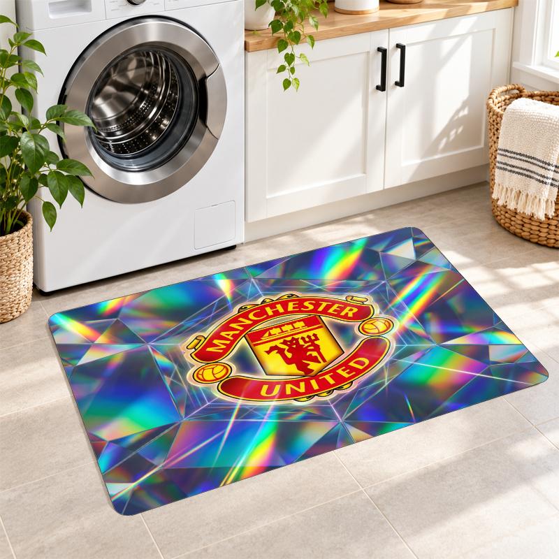 Flannel Kitchen Mat Manchester United Soft Area Rug Non Slip Floor Carpet Home Decoration