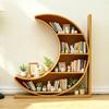 1:12 Dollhouse Miniature Moon Bookcase 4-Layer Storage Rack Display Cabinet Showcase Model Decor Toy Doll House Accessories