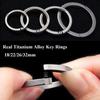 17/22/25/32mm Titanium Alloy KeyRings Titanium Alloy Keychains Buckle  Male Creativity Gift