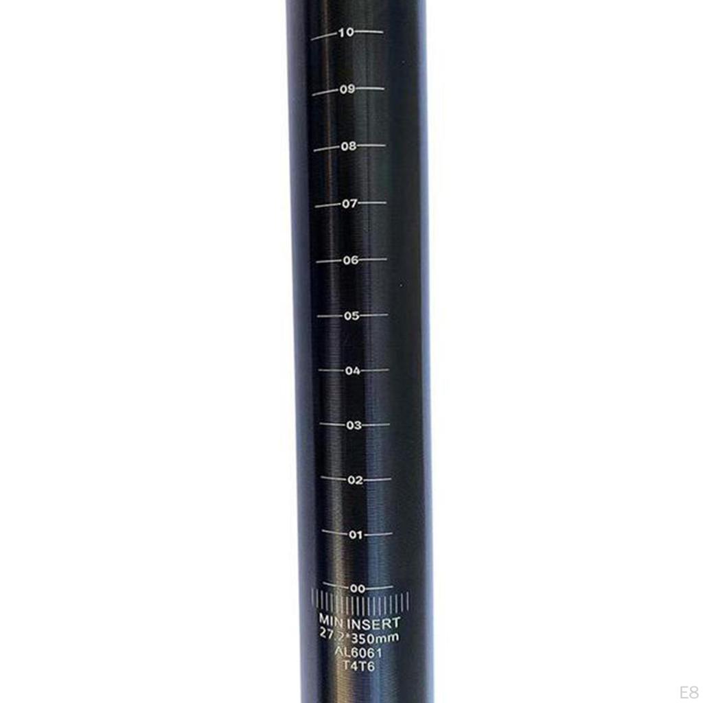 Aluminum Alloy Bicycle Seatpost, Saddle Support Pole, Cycling Component Shock Absorber, 350mm,