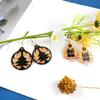 9Pcs Epoxy Geometric Mold Christmas Tree Earrings Pendant Keychain Silicone Mold