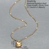 Stereoscopic Stainless Steel Will Not Fade Small Peach Heart Golden Necklace for Women Love Heart Pendant Collarbone Chain Gift