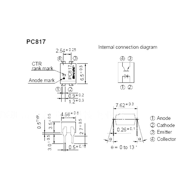 

20Pcs Pc817C Sharp El817C In-Line Dip4 Оптоізоляційний лінійний оптрон