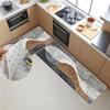 Abstract Geometric Print Kitchen Mat Anti-slip Absorbent Memory Foam Floor Mat Retro Style Rug Soft Washable Washroom Bathroom Mat