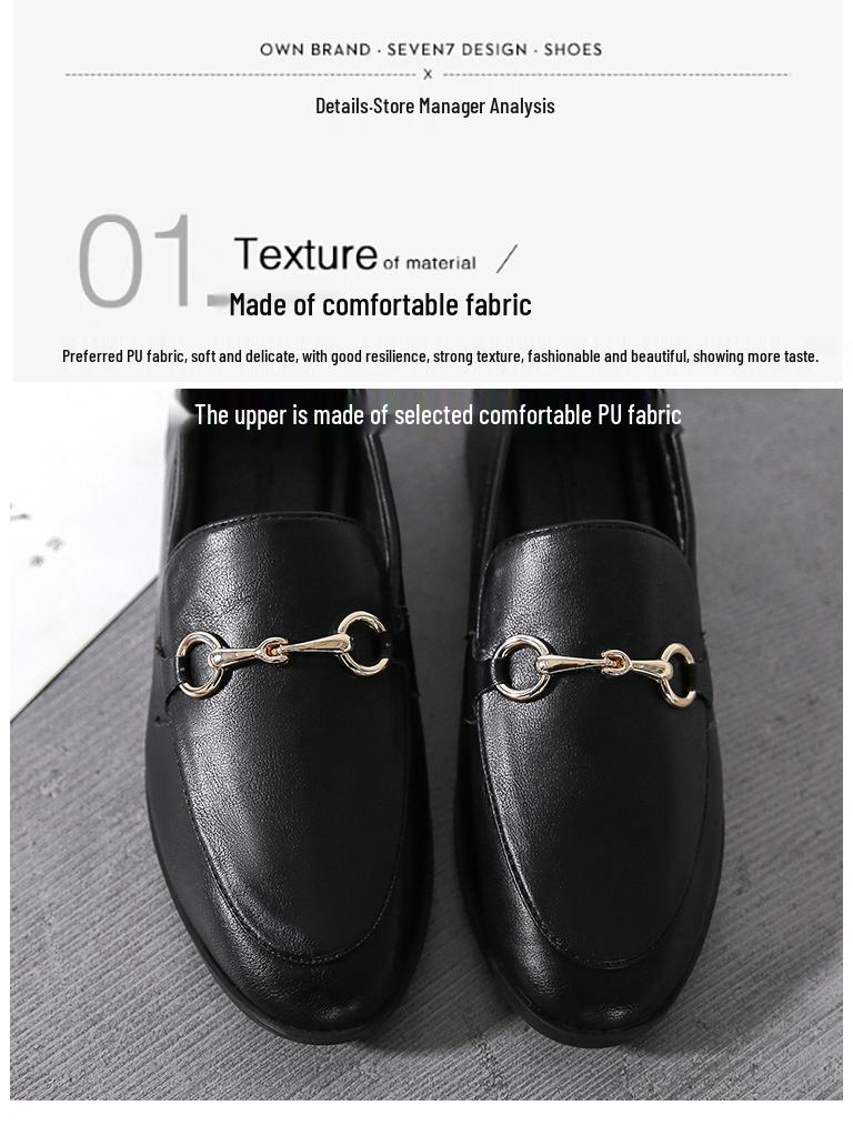 Spring 2025 Women's British Style Oxford Shoes, Slip-on, Retro Flat, Plus Sizes 41-43