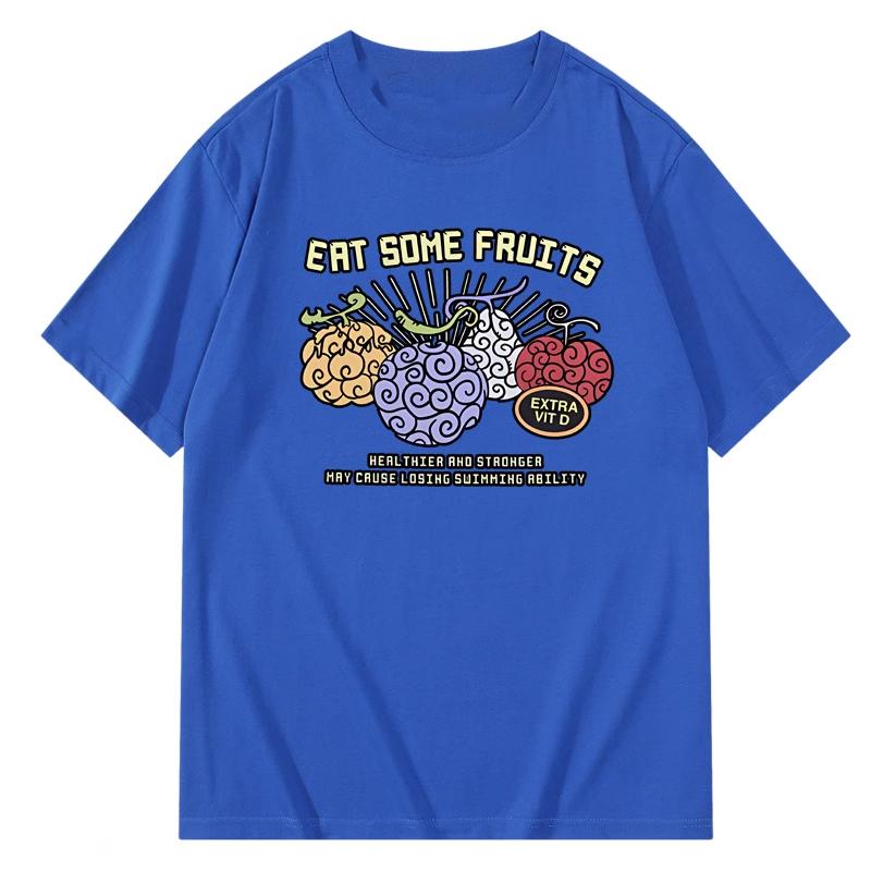 Summer New Anime One Piece Nika Fruit Graphic T Shirts Men's Clothing Loose Casual Women Short Sleeved Tee Couple Top