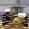 Thick-soled fluffy slippers are worn outside, autumn and winter new velvet thermal toe shoes, snow boots and cotton shoes.
