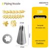 Korean Style Baking Tool Set: 304 Piping Tips for Medium Cakes, Puffs, Cookies & Biscuits