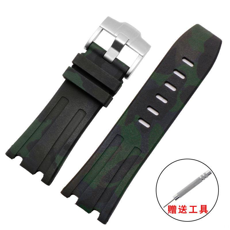 28mm Silikon-Uhrenarmband für AP Audemars und Piguet Gummi-Uhrenarmband Royal Oak Offshore 26400 Schweißfestes Uhrenarmband