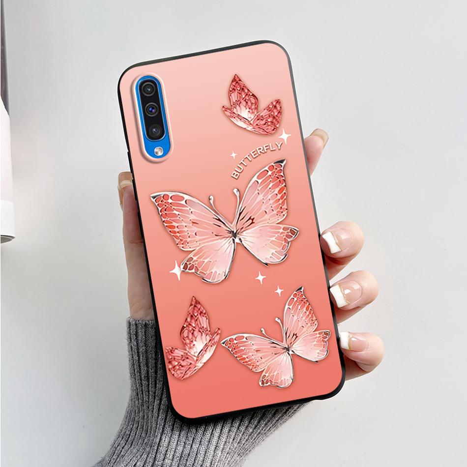 For Samsung A50 A50S A30S Case Cartoon Soft Liquid Silicone Full Protection Phone Back Cover For Galaxy A 50 50S 30S Funda Shell