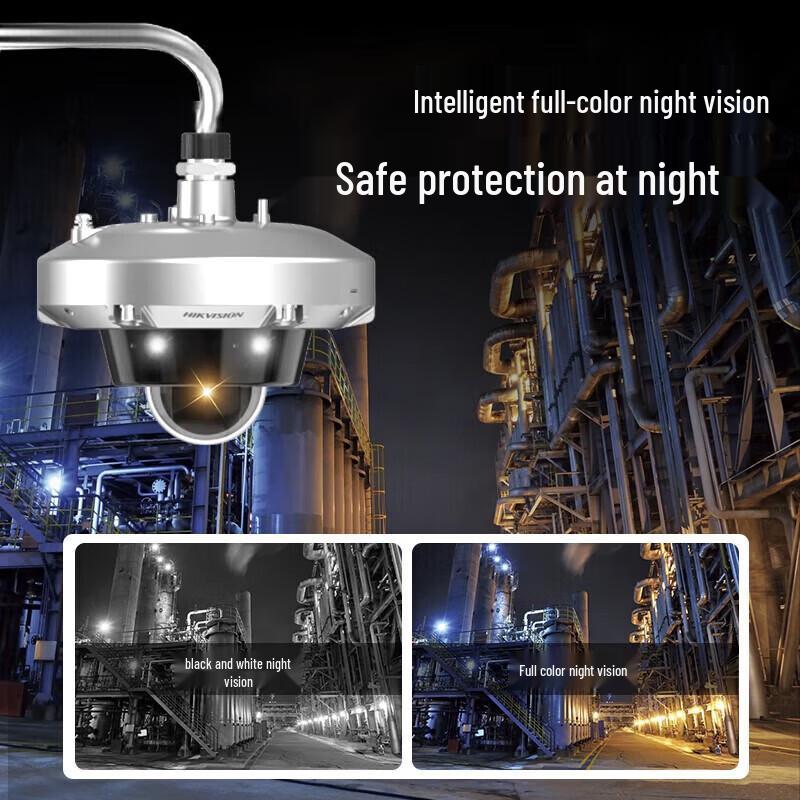 

HIKVISION 2MP Explosion-Proof Full-Color Night Vision Dome Camera CN plug (adapter included)