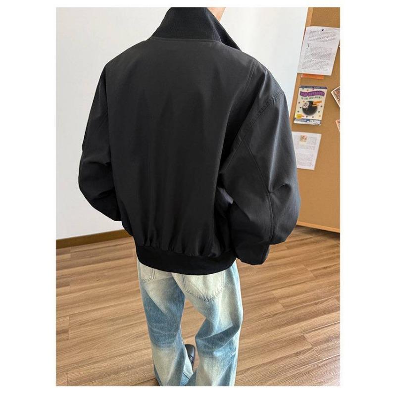 Jacket Men's Autumn Workwear Short Stand Collar Jacket Outdoor Waterproof Coats