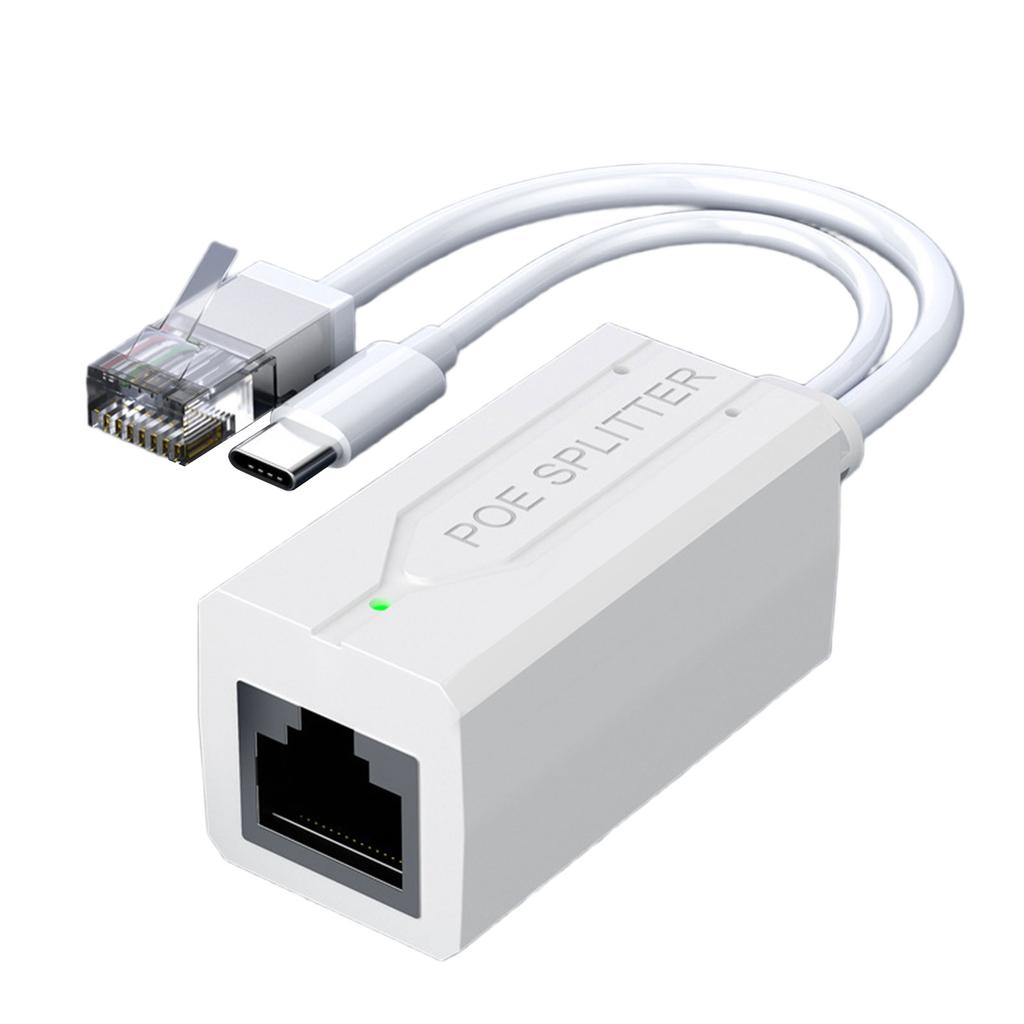 MultiFunction Micros USB/Type c Poe Adapter Splitter Power and Data Transfer For CCTV Cameras Networking Device