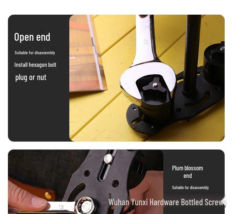 Deli High-Hardness Double-End Spline Open-End Wrench Set, 13-46mm