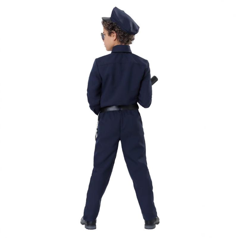Hot Selling, Children's Police Officer Clothing Boys Black Cat Sheriff Kindergarten Military Uniform SWAT Little Girl Police