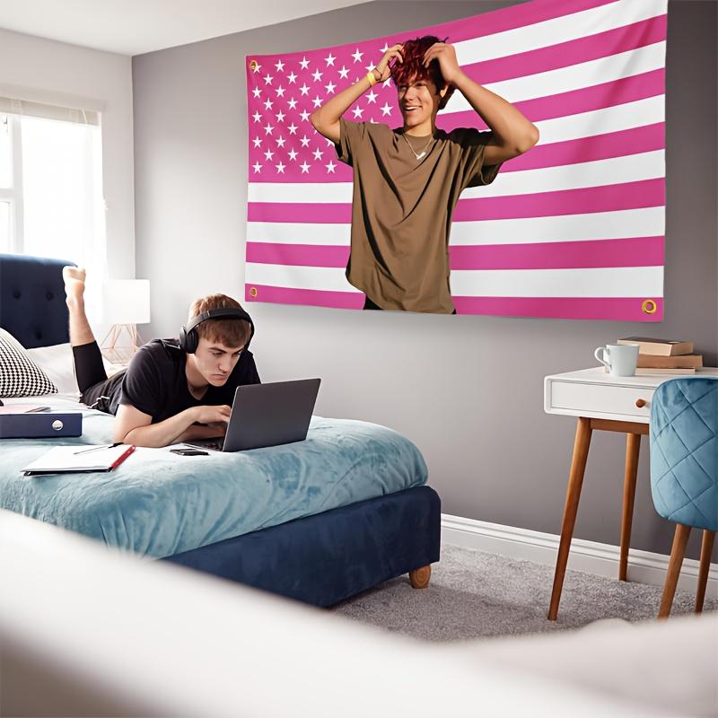 VIKAMA Süß Kühl Amerikanischer Retro Dekorations Wandteppich Personalisierter Hänge Stoff Raumdekoration Heimdekoration