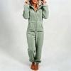 Women's Fashion Fleece-Lined Thickened Fleece Hooded Pyjamas With Zip-Up Onesie