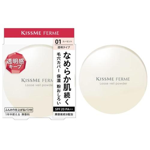 

Kiss Me FERME Loose Veil Powder 01 Прозрачный тип 6 г Увлажняющая пудра SPF20 PA++