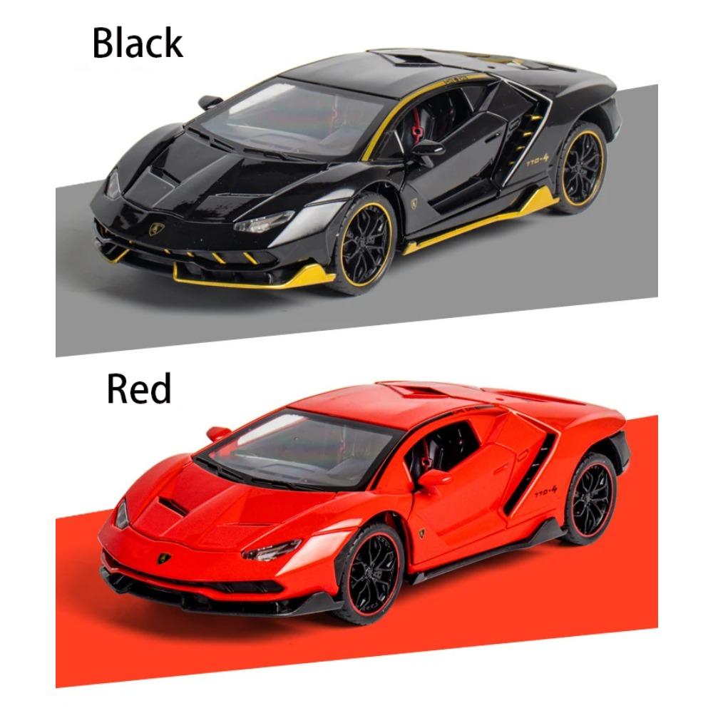 1/24 Lamborghini LP770-4 Centenario Alloy Sports Car Model Diecast Sound Super Racing Lifting Tail Hot Car Wheel for Children Gifts
