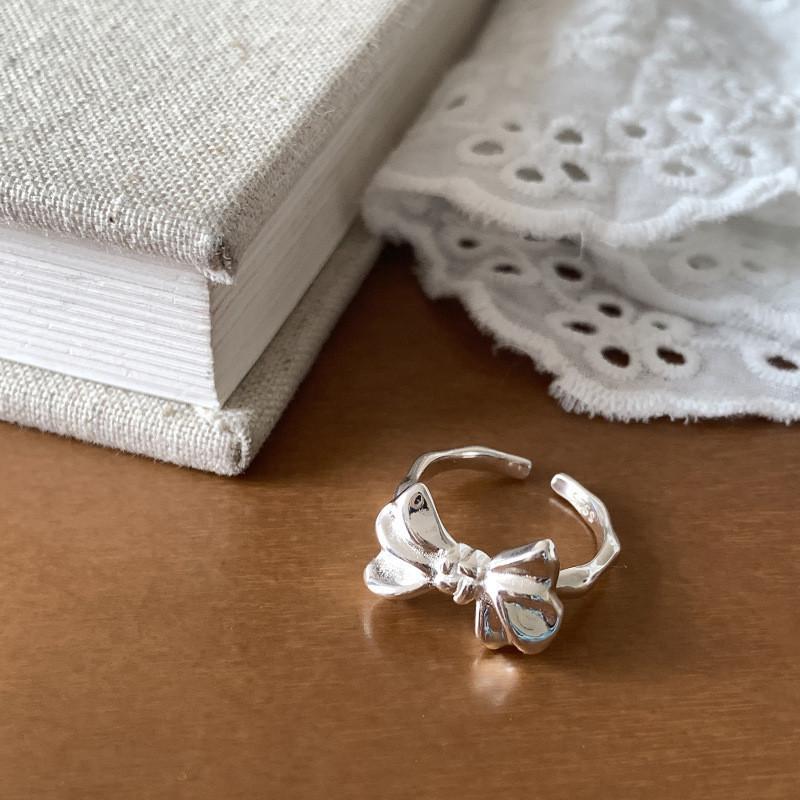Style Contemporary Korean Bowknot Open Ring Perfect For Women Stylish