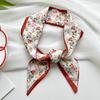 New Luxury Narrow Short Woman's Silk Scarf Skinny Scarves Hairband Hair Strip Ribbon Small Bag Handle Ribbon Kerchief Lady Tie
