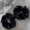 1 Pcs Fashion Simple Flocking Black Pearl Headbands Women Girls Party Hair Accessories