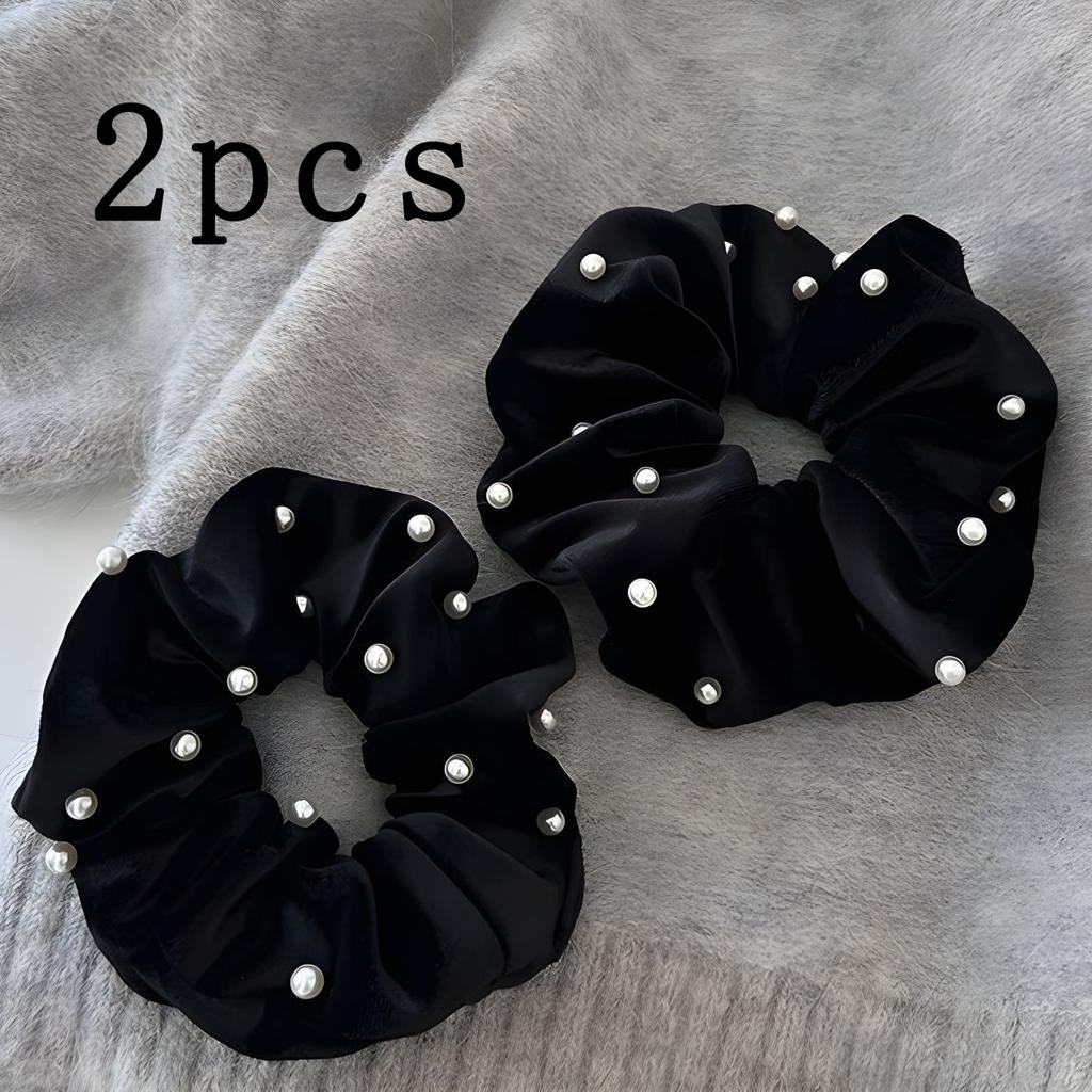 1 Pcs Fashion Simple Flocking Black Pearl Headbands Women Girls Party Hair Accessories