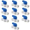 10pcs 1/4 Inch OD Inline Shut Off Ball Valve Plastic Quick Connect Fittings Hose Pipe Tubing  Pipe