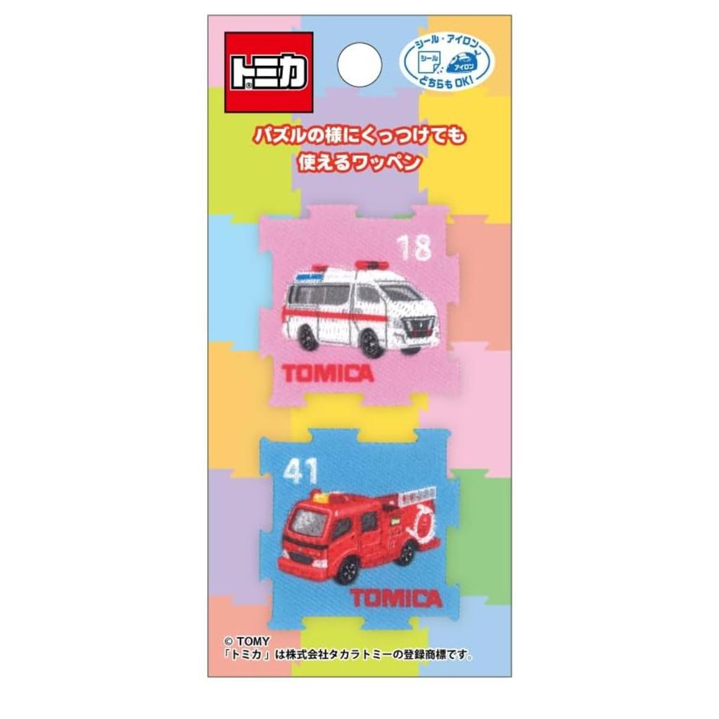 Pioneer Tomica Engine Patch 37mm x Ambulance/Fire (2-Pack), 37mm, Sticker/Iron-On, TOM650-TOM54