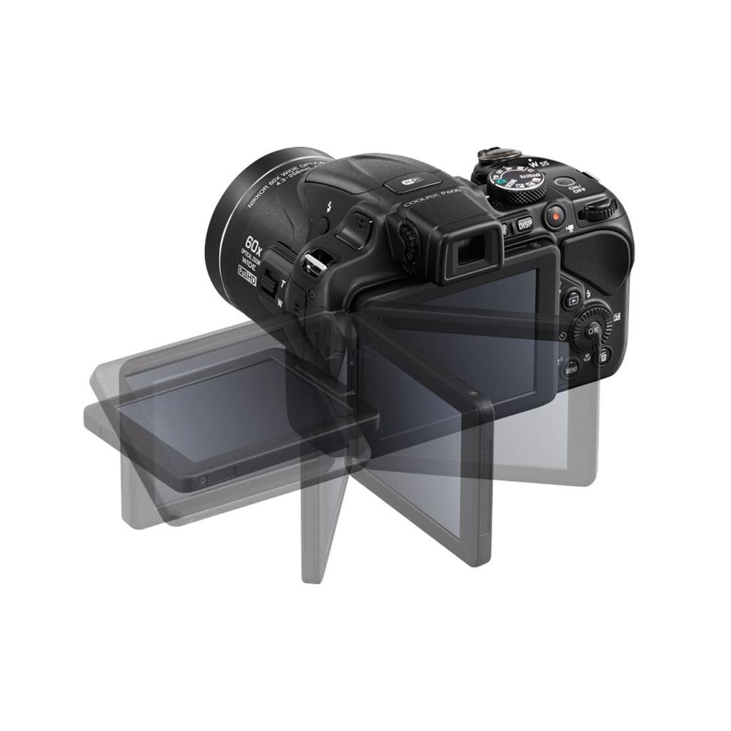 [Refurbished] Nikon P600 Digital Camera, 60x Optical Magnification, 16 Megapixels, Black, P600BK