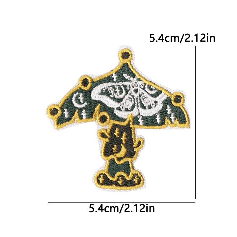 West Cowboys Iron On Patches For Clothing thermoadhesive Patches For Clothes Mushroom Embroidery Patches For Hat/Jeans DIY Badge