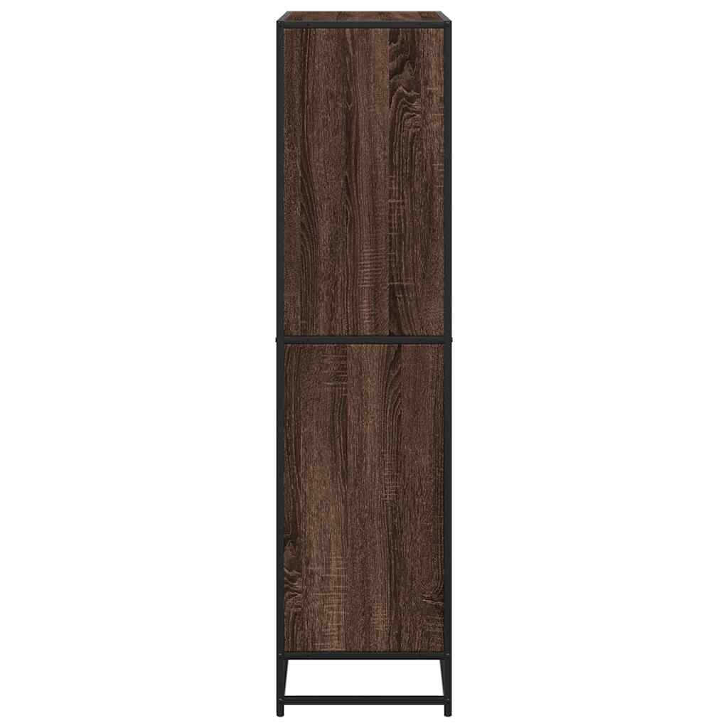 Bookshelf Brown Oak Effect 80.5 X 35 X 139 Cm Engineered Wood