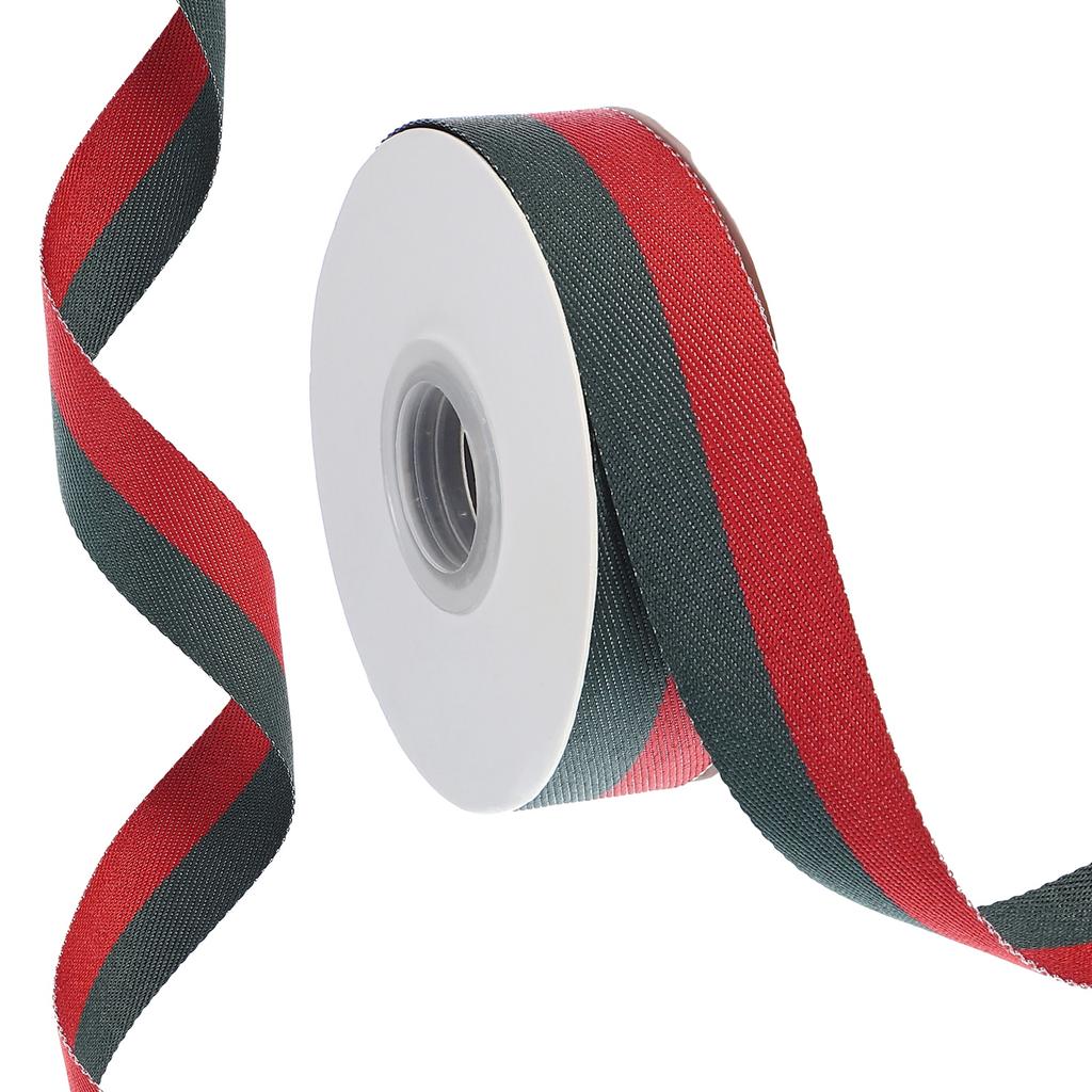 9.8 Yards Christmas Striped Ribbon Ribbon Candy Roll Garland Gift Wrapping Wreaths Bows Gift Box Packaging Holiday Decoration