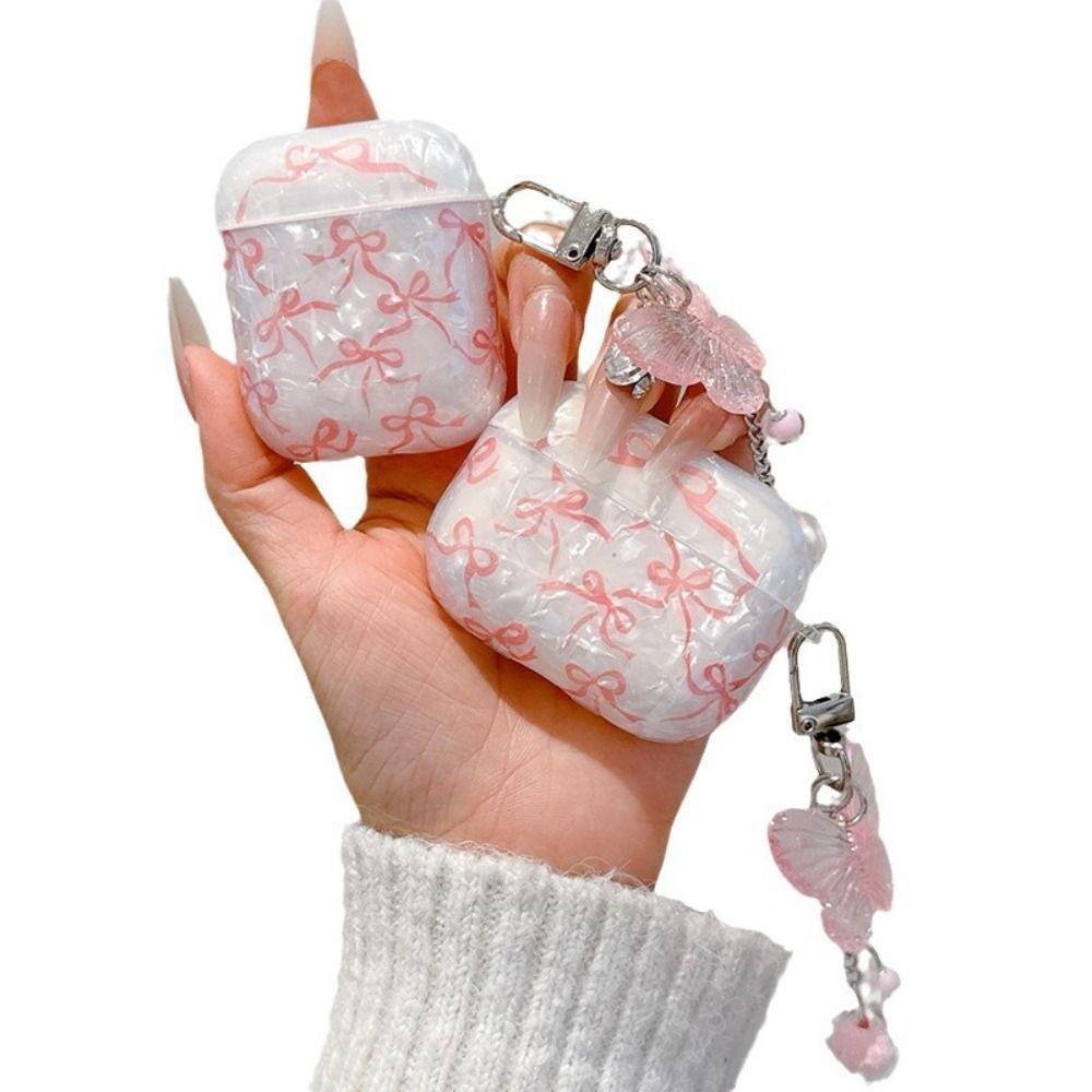 TPU Earphone Case Shell Patterned Bow Housing Shell for AirPods 1/2/3/4/Pro/Pro 2