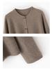 Women's 100% Pure Cashmere Round Neck Button Cardigan - Autumn/Winter Knitwear