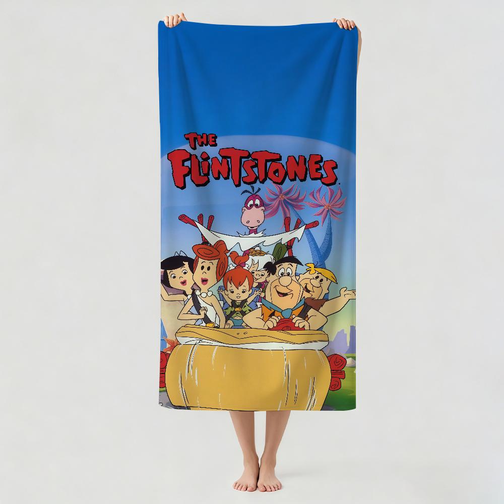 Cartoon The F-Flintstones Towel Drying Bath Towel Applicable To Light Swimming Camping Yoga Beach Out