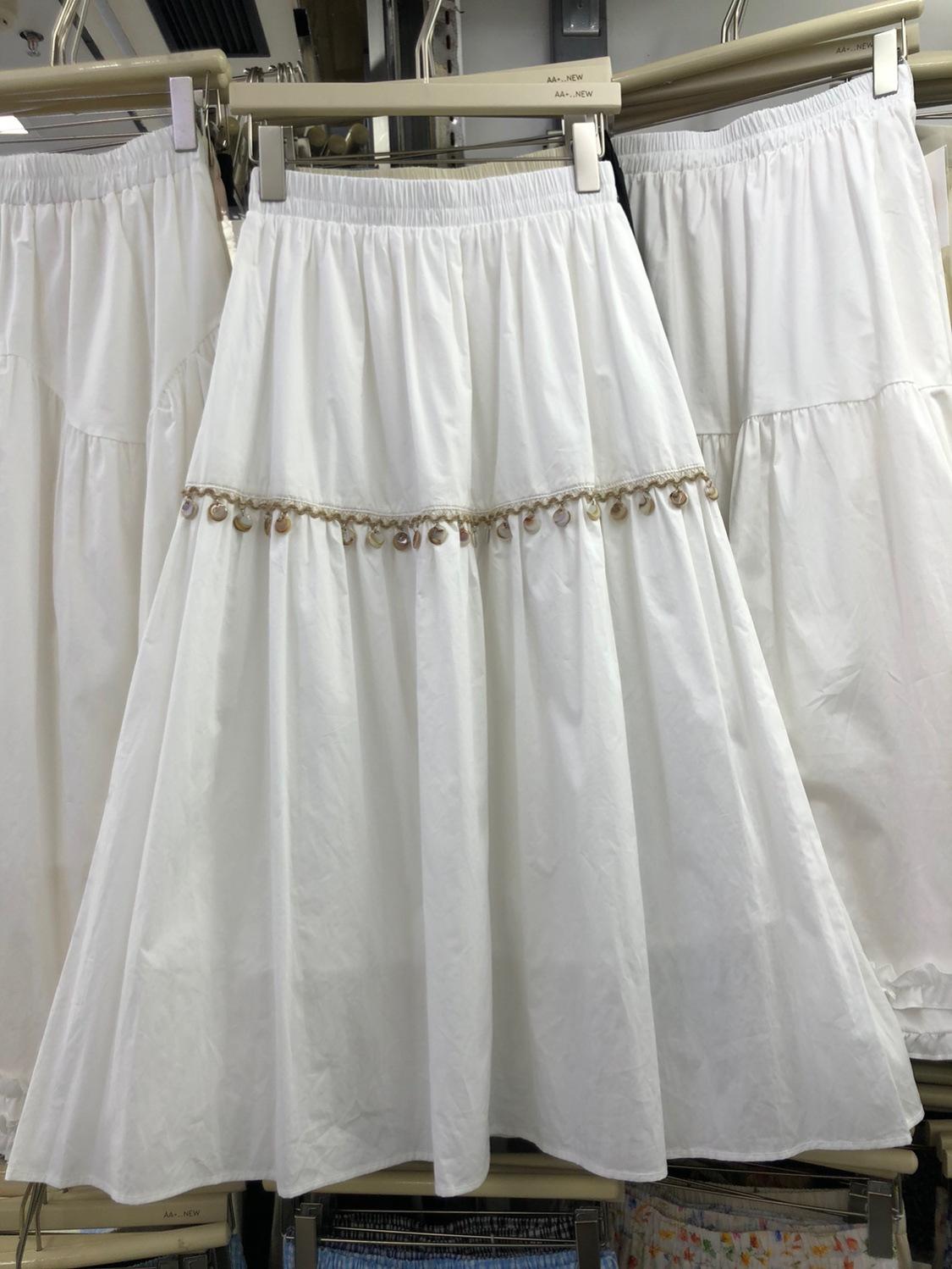 

Элегантная юбка-ракушка с бахромой на резинке, средней и длинной длины, женская юбка в этническом стиле в стиле бохо one size fits all