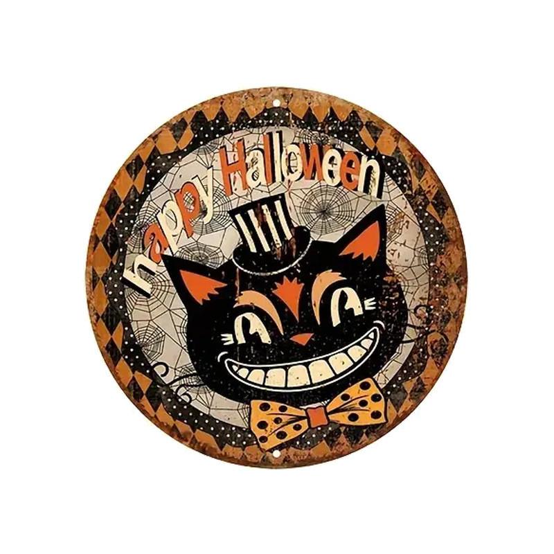 Wooden Halloween Pumpkin Trick Or Treat Decoration Haunted House Door Hangings