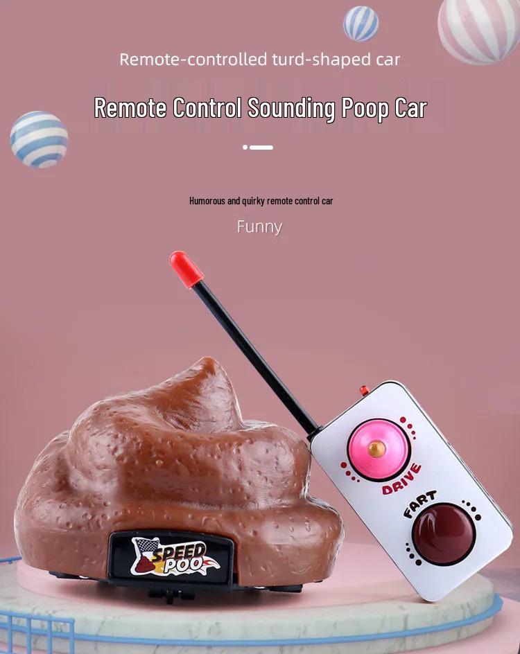 Remote Control Prank Poop Car - Sound & Movement Spoof Toy