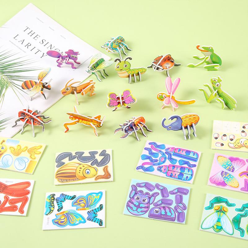

30pcs 3D Fun Mini Animal Dinosaur DIY Paper Jigsaw Puzzles for Birthday Party Favors Kindergarten Rewards Pinata Filler Gift