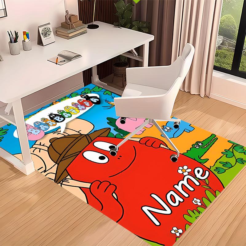 Custom personalization Barbapapa Print Area Rug - Soft, Washable Non-Slip Indoor Mat,Living Room,Home&Office Decorative Rug