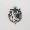 Green Onyx Gemstone 925 Sterling Silver Wedding Jewelry Women Pendant 1.9" For Women CP-44-19