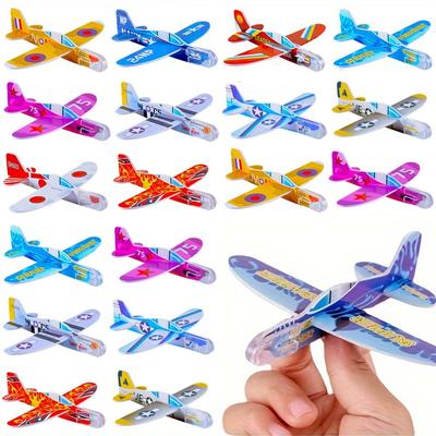 50 Peças Suprimentos para Festa Infantil DIY Avião de Espuma Multicolorido Lembrancinhas para Festa de Aniversário de Meninos Enchimento de Pinhata Brinquedos Prêmio para Jardim de Infância