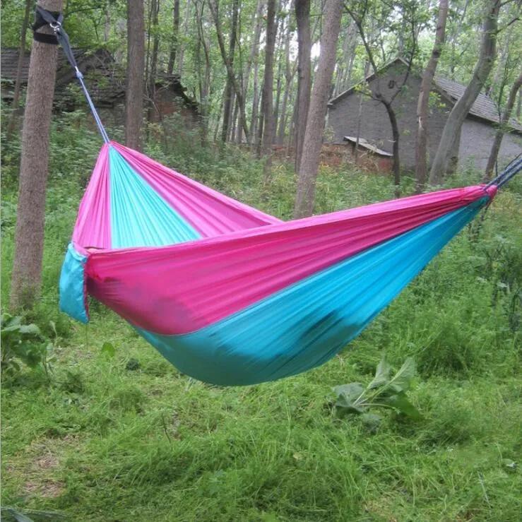 Hammock Parachute Double Lightweight Nylon Hammock Adult Camping Outdoor Travel Hammocks Survival Garden Swing Hunting