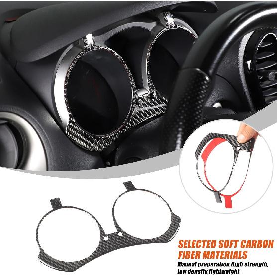 Car Dashboard Cover Trims for 2011-2019 Nissan Juke Infiniti ESQ Accessories Center Console Speedometer Cover Carbon Fiber Center Console Speedometer