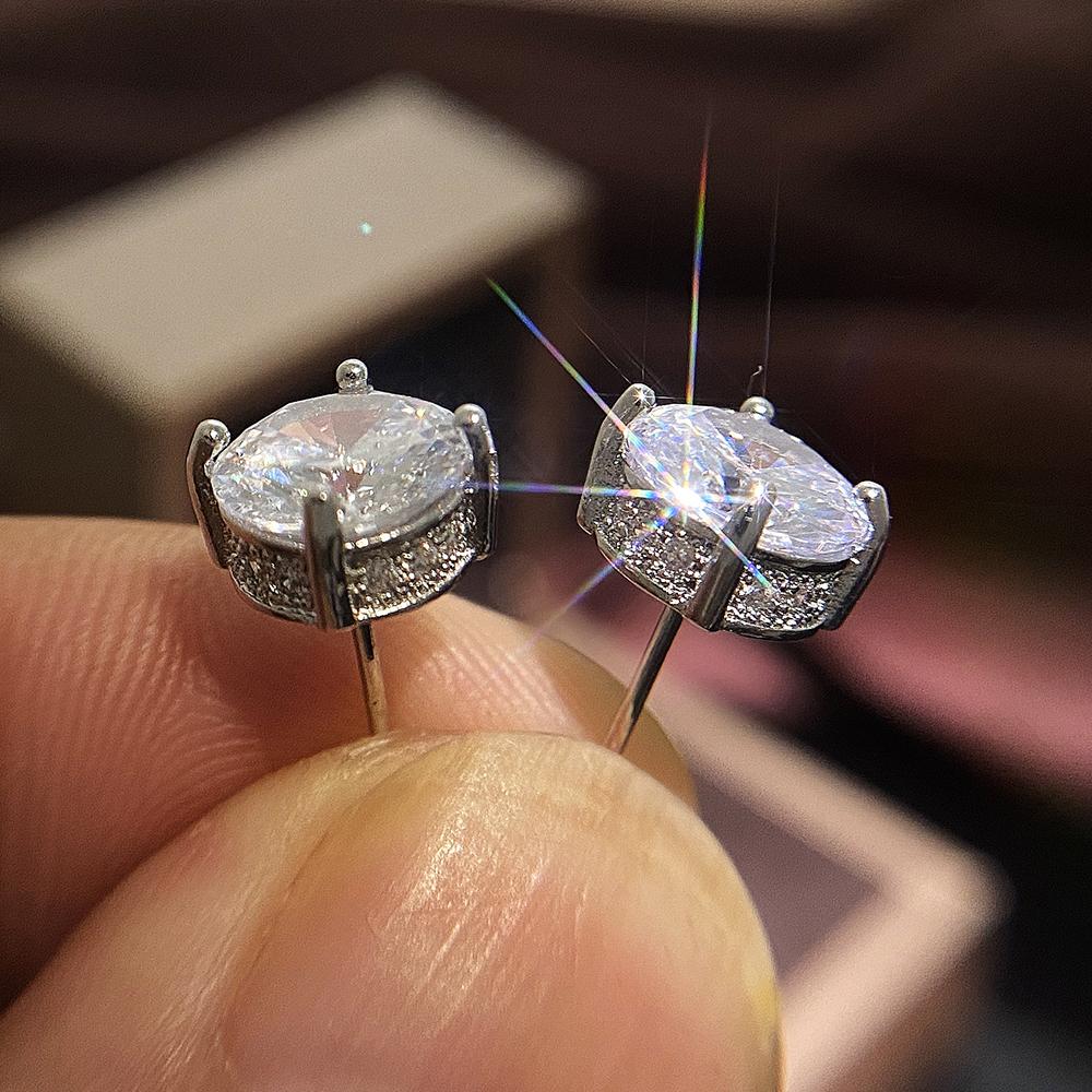 Cercei Huitan de lux cu zirconiu cubic, Solitaire, stil versatil, cadou de ziua de naștere pentru fete, delicati, cercei pentru femei, bijuterii clasice